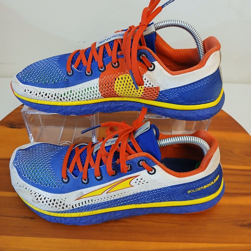 Altra Escalante Racer Bolder Boulder Colorado Men 9 Blue Mesh Trail Running Shoe